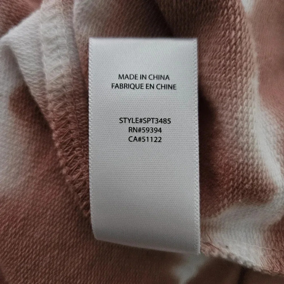 Beachlunchlounge tate tie dye hoodie in desert rose and white‎ size medium - Picture 6 of 6